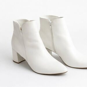 Elegant White Ankle Booties